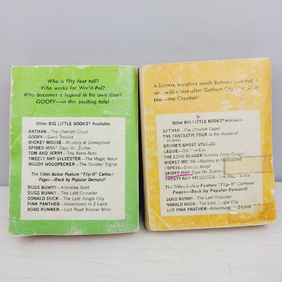 Vintage Little Big Books Disney Mickey Mouse Goofy Batman Tweety Lassy - Picture 10 of 16